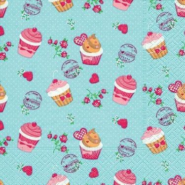 Dekorszalvéta - Pink Cupcakes